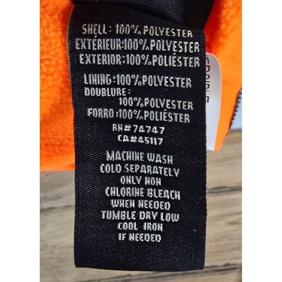 Red Head Camo/Orange Reversible Zip Up Fleece Vest Men's Size Large - Picture 8 of 9